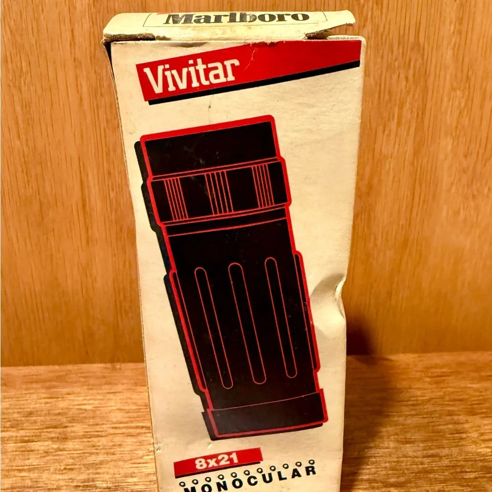 Vintage Marlboro Unlimited Vivitar PV Series 8x21 Monocular Scope Original Case
